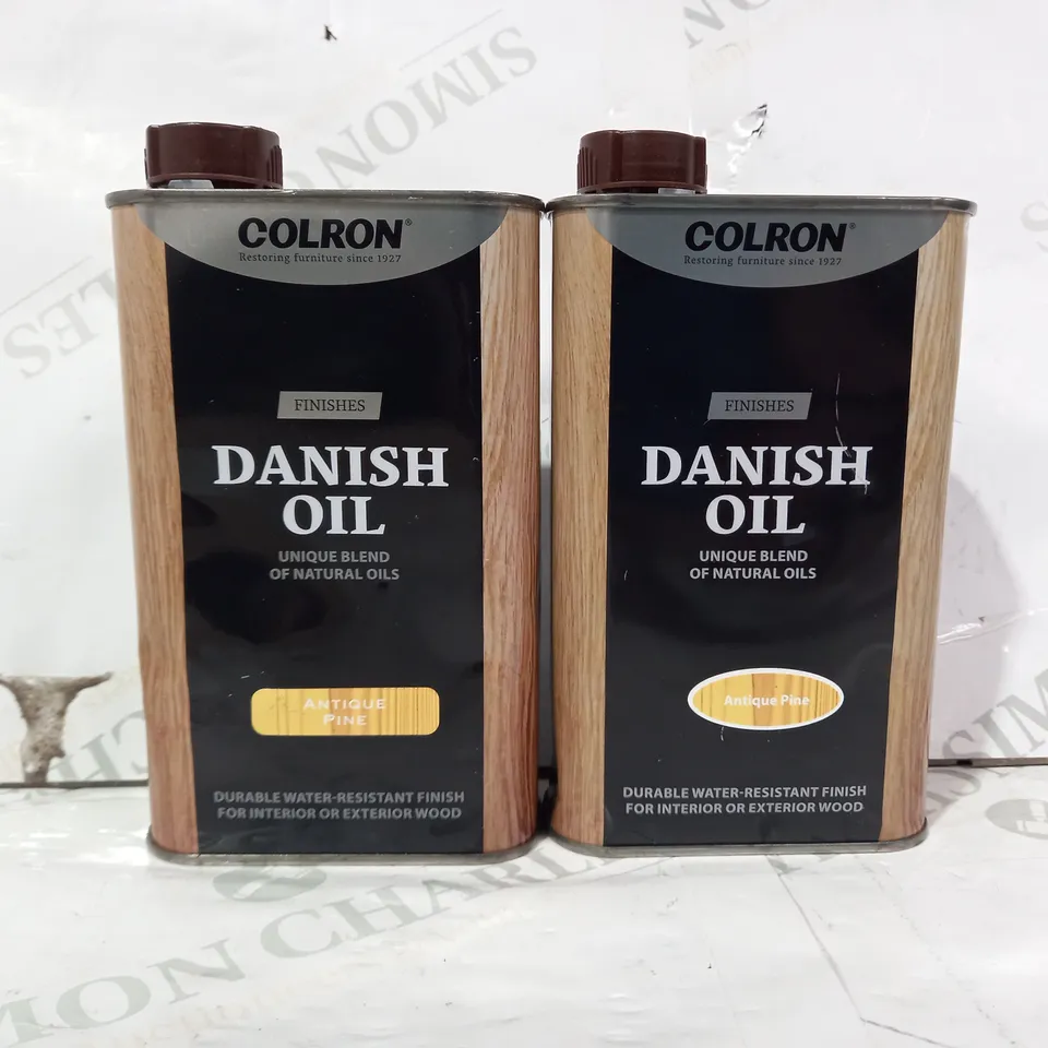 LOT OF 2 COLRON DANISH OIL - ANTIQUE PINE (500ML)