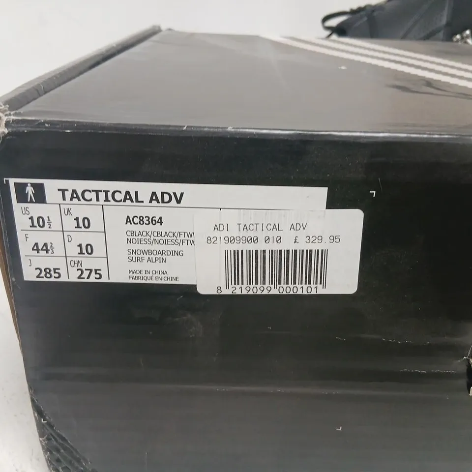 ADIDAS TACTICAL ADV SNOWBOARDING BOOTS - BLACK, UK 10 (US 10.5)