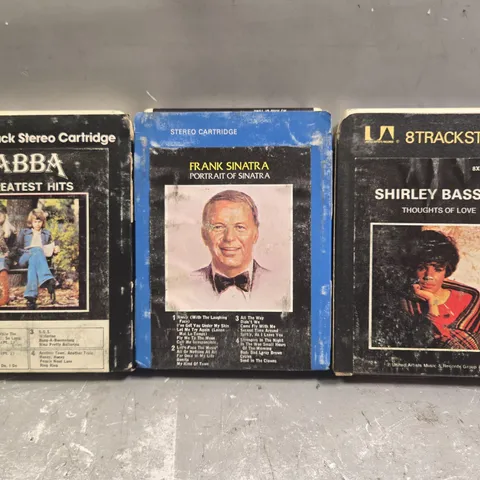 APPROXIAMTELY 12 ASSORTED RETRO STEREO CARTRIDGES TO INCLUDE SHERLEY BASSEY, FRANK SINATRA, ABBA, ETC