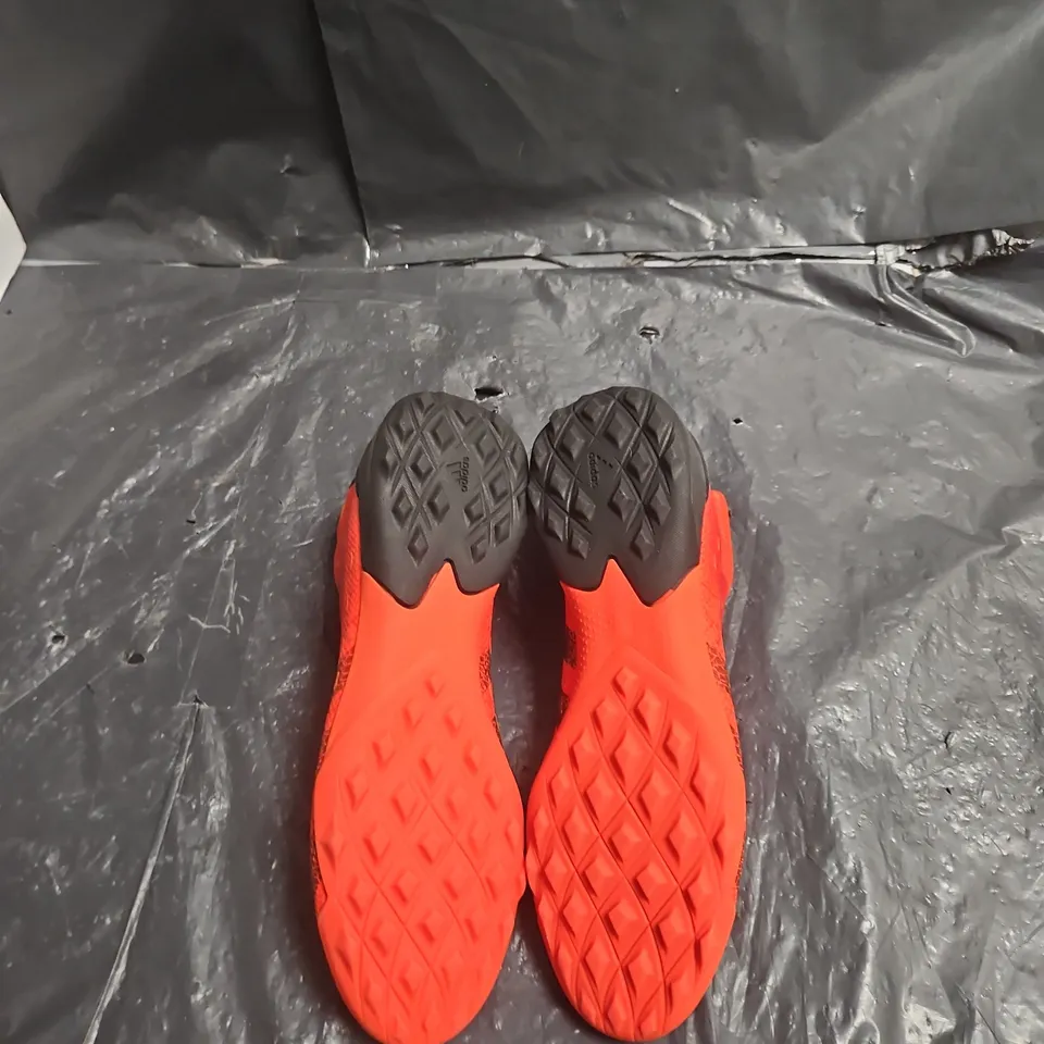 ADIDAS PREDATOR - BRIGHT ORANGE KNIT UPPER, SOCK STYLE UK SIZE 7