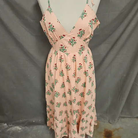 NOBODY'S CHILD BELLEROSE MIDI DRESS IN PINK FLORAL SIZE 10