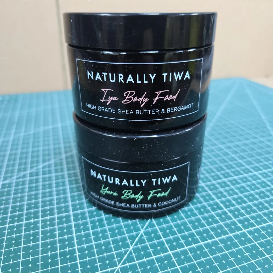 NATURALLY TIWA IYA BODY FOOD SHEA BUTTER – BERGAMOT & COCONUT (SET OF 2)