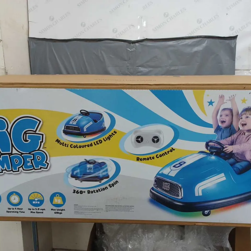 XOOTZ BIG BUMPER 2-SEATER KIDS ELECTRIC BUMPER CAR - BLUE RRP £199.99