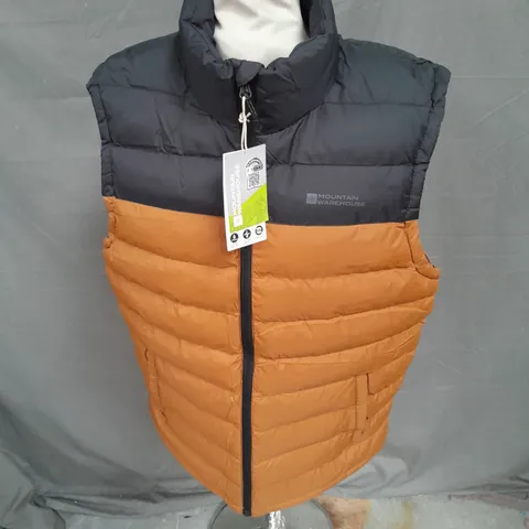 MOUNTAIN WAREHOUSE SEASONS 2 PADDED GILET IN GOLD/BLACK SIZE M
