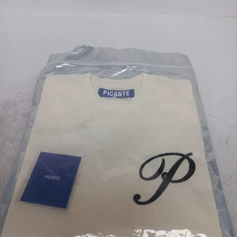 PICANTE GALLERY T-SHIRT IVORY, SIZE S