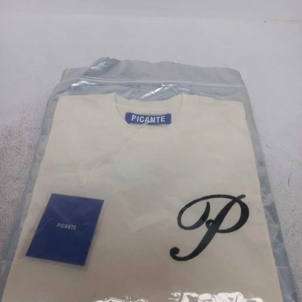 PICANTE GALLERY T-SHIRT IVORY, SIZE S