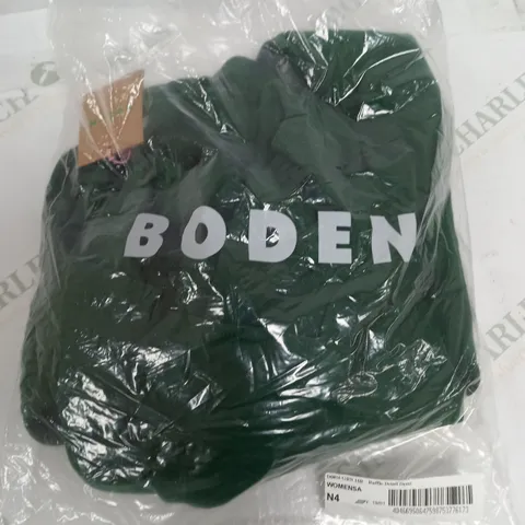 BODEN RUFFLE-DETAIL DRESS IN GREEN - 16R