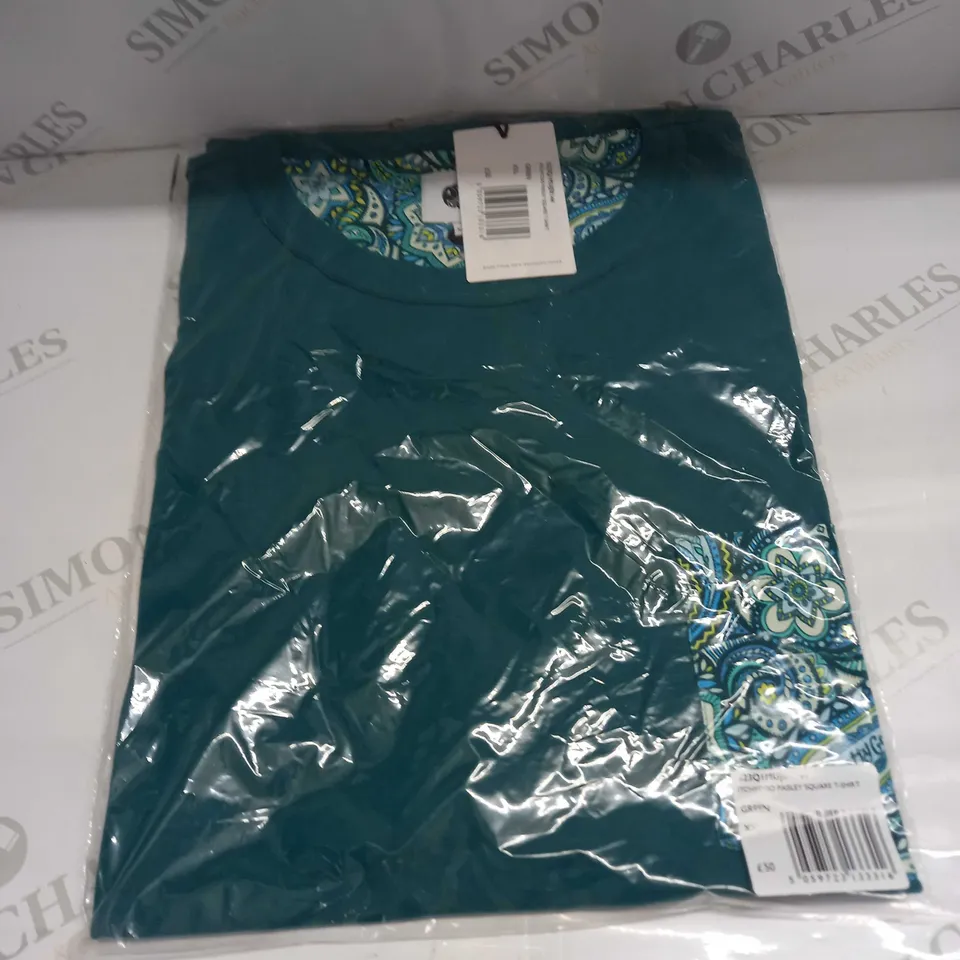 BAGGED PRETTY GREEN ITCHYCOO PAISLEY SQAURE T-SHIRT SIZE XXL