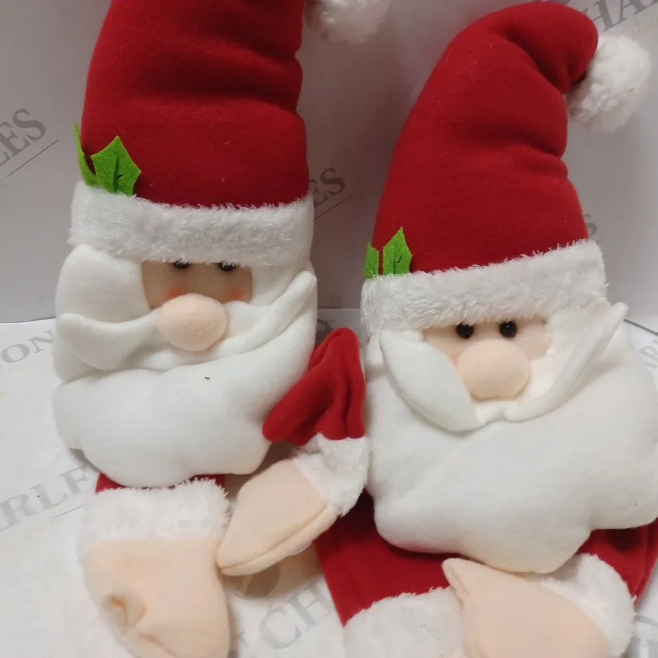 SET OF 2 SANTA CURTAIN TIE BACKS