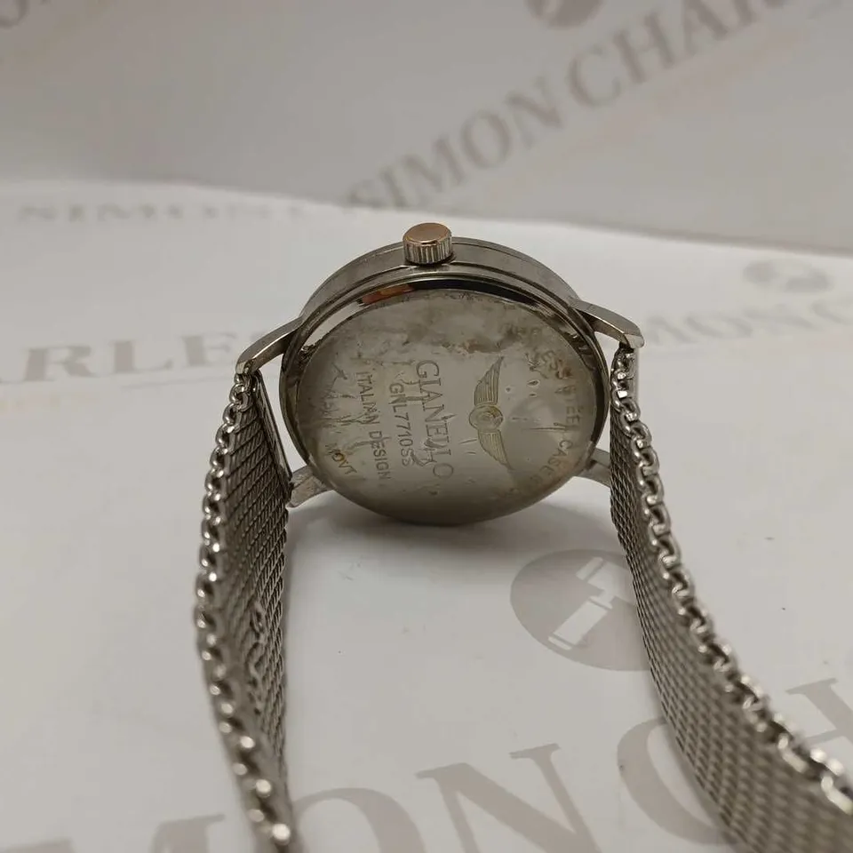 GIANELLO TACHYMETER SILVER MESH STRAP WATCH