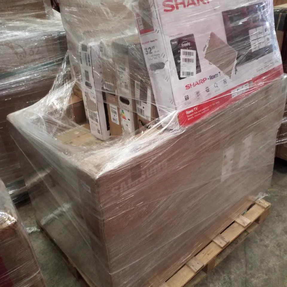 PALLET CONTAINING APPROXIMATELY 14 ASSORTED DAMAGED TVS