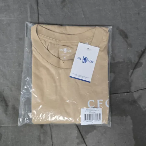 CHELSEA FOOTBALL CLUB T-SHIRT IN BEIGE SIZE MEDIUM