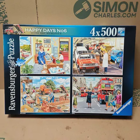 RAVENSBURGER HAPPY DAYS NO6 – WORK DAY MEMORIES, 4X500 PIECE JIGSAW PUZZLE