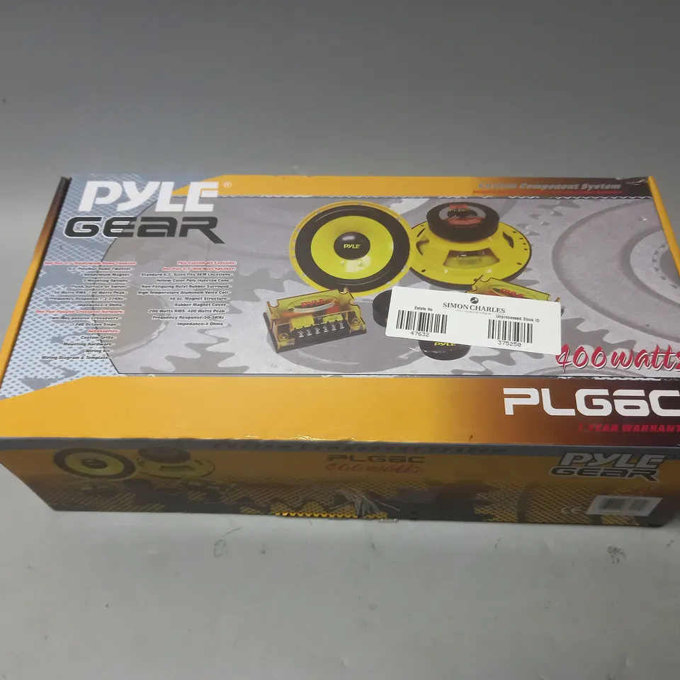 PYLE GEAR 400 WATTS PLG6C CUSTOM COMPONENT SYSTEM 