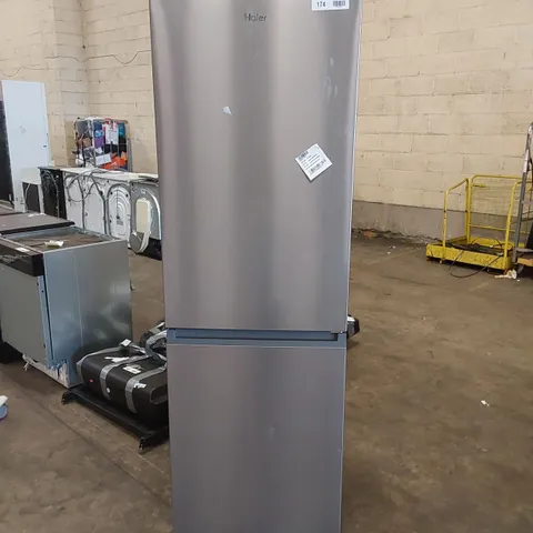 HAIER FREESTANDING 60/40 FROST FREE FRIDGE FREEZER IN SILVER, MODEL: HDW1618DNPK
