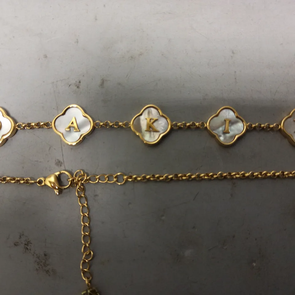 BOXED ABBOTT LYON CUSTOM NAME/INITIAL NECKLACE IN GOLD