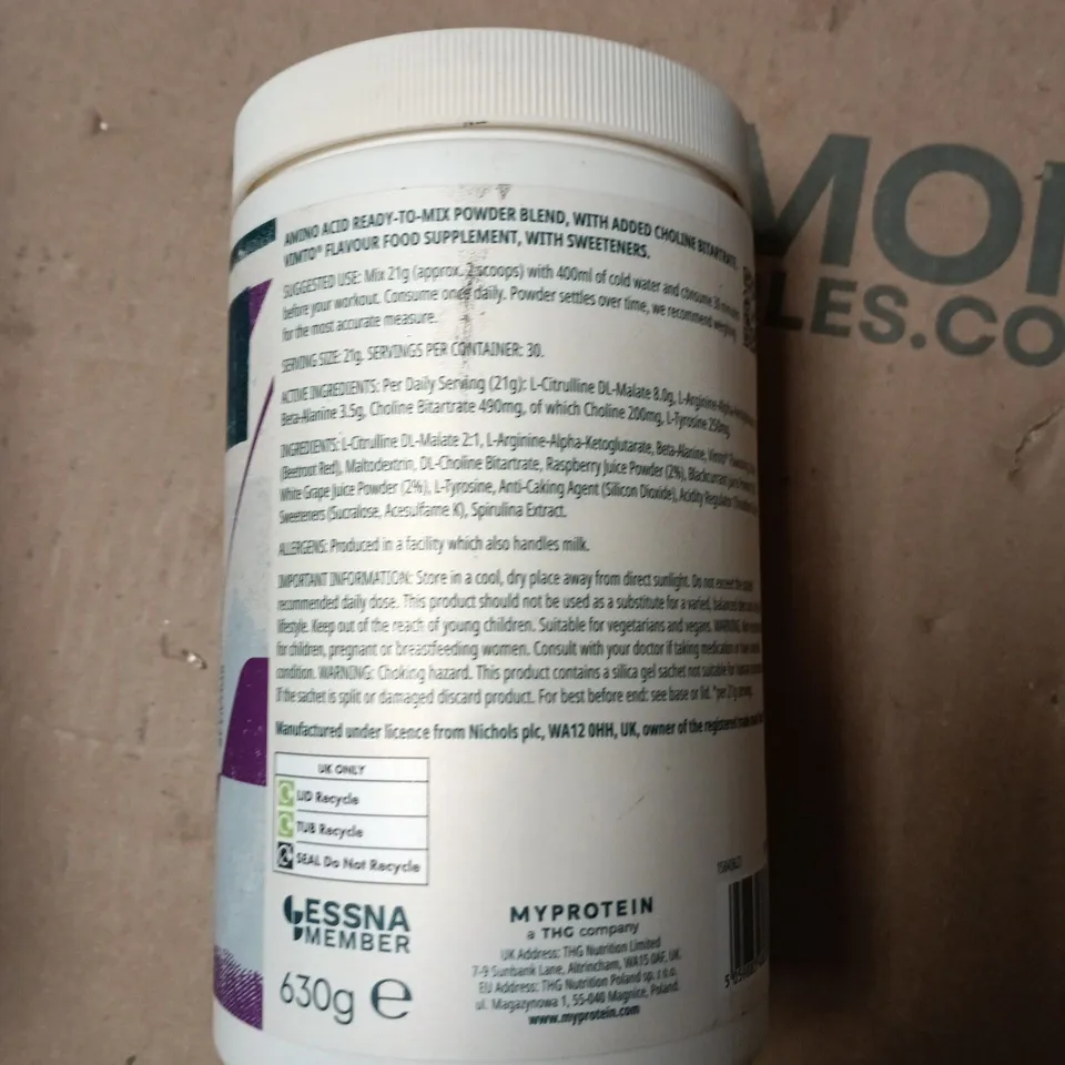 MYPROTEIN ORIGIN PRE-WORKOUT POWDER – VIMTO FLAVOUR, 630G
