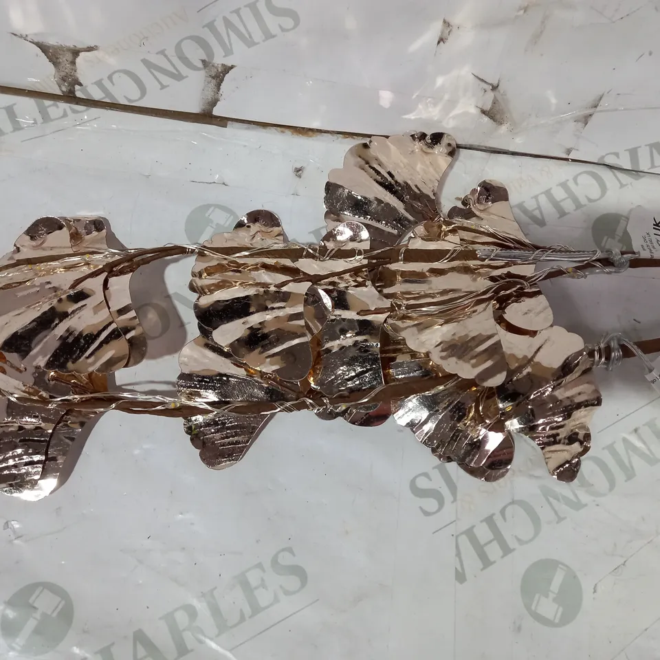 ALISON CORK SET OF 2 GINKO LEAF PRELIT STEMS - GOLD