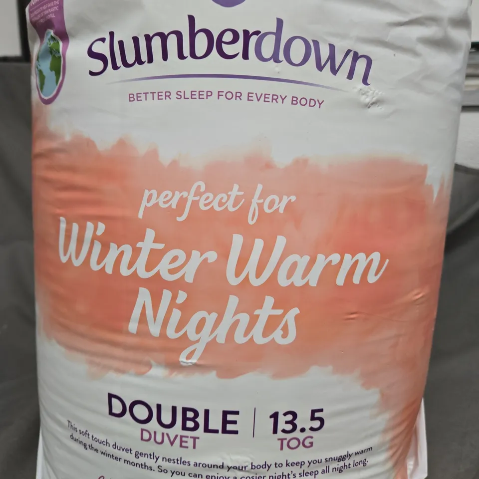 SLUMBERDOWN DOUBLE DUVET 13.5TOG IN WHITE 