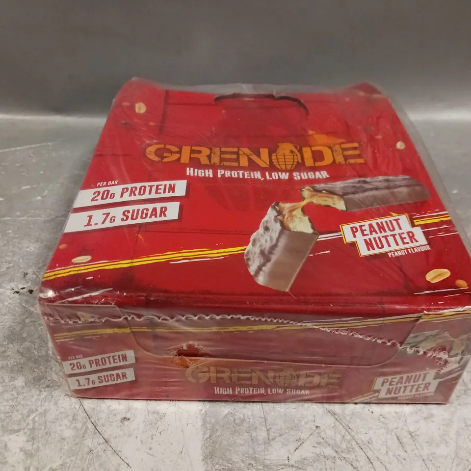 BOXED AND SEALED GRENADE PEANUT BUTTER BARS (12x60g)