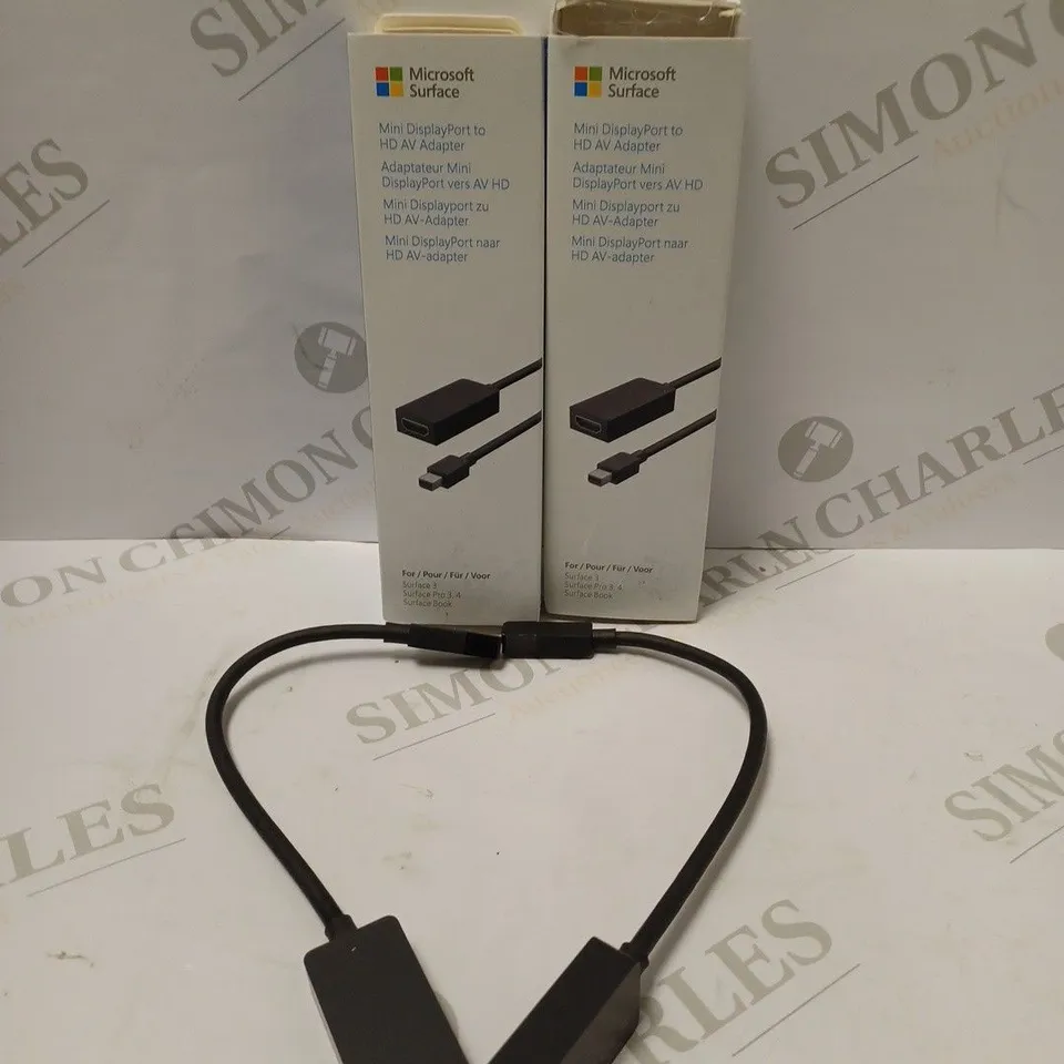 LOT OF 2 MICROSOFT MINI DISPLAYPORT TO HDMI ADAPTERS