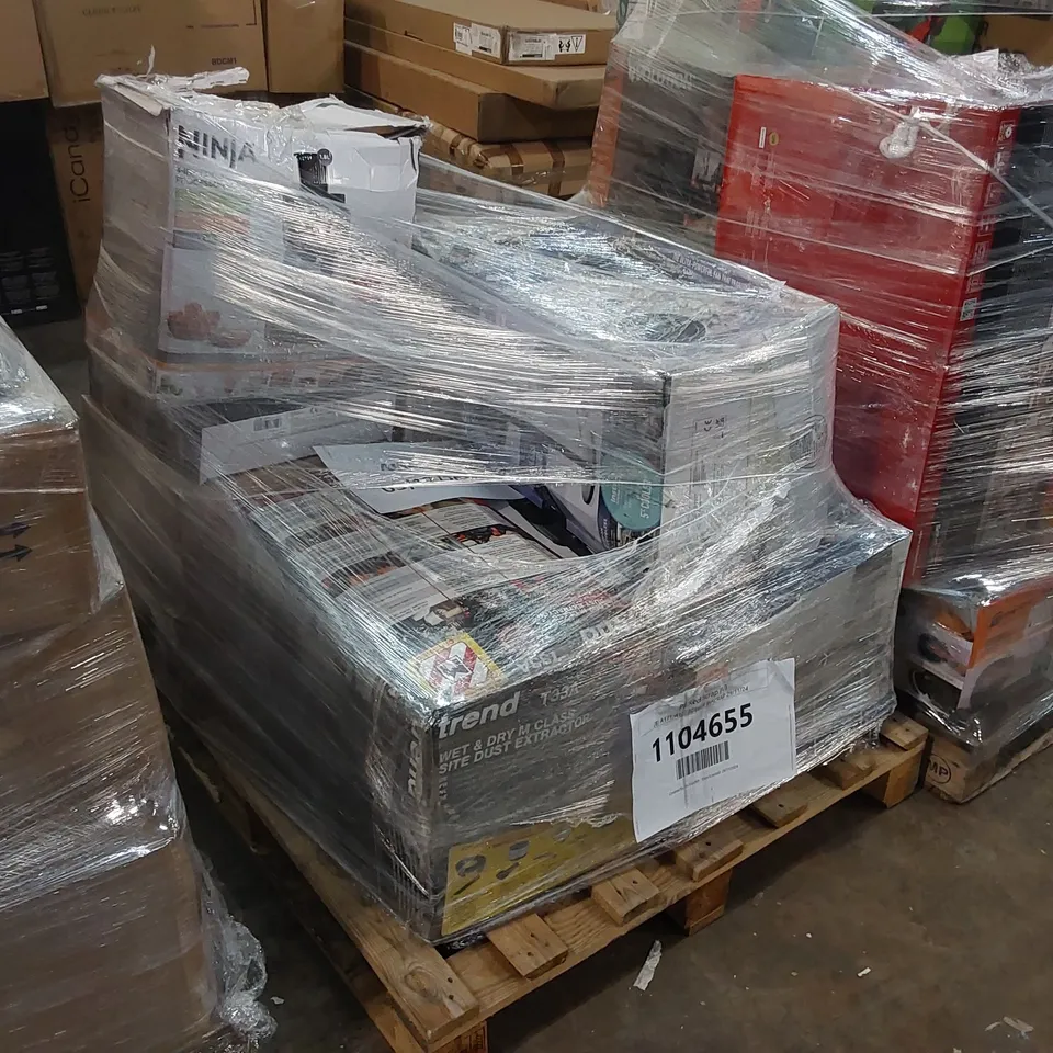 PALLET OF APPROXIMATELY 9 UNPROCESSED RAW RETURN HOUSEHOLD AND ELECTRICAL GOODS TO INCLUDE;