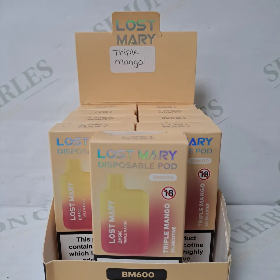 BOX OF 9 LOST MARY DISPOSABLE POD TRIPLE MANGO