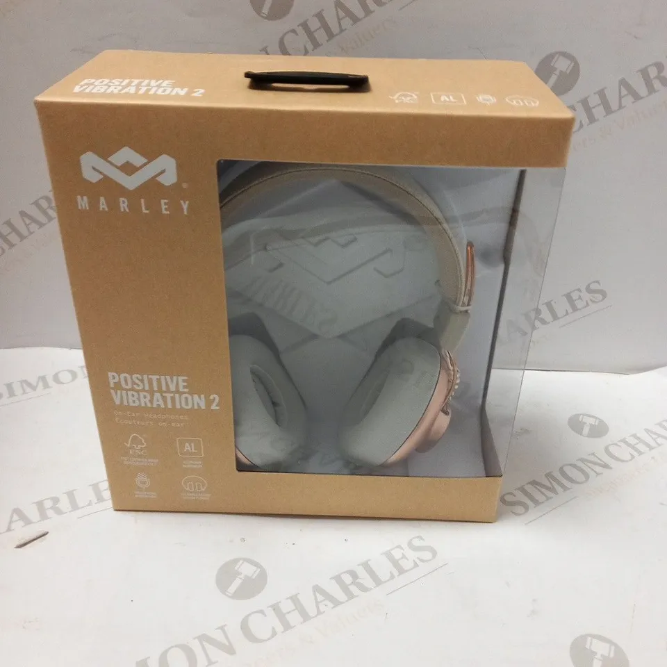BOXED HOUSE OF MARLEY POSITIVE VIBRATION 2 ON EAR HEADPHONES EM-JH121-CP