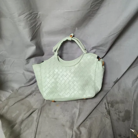 BOX OF APPROXIMATELY 15 X PASTEL GREEN QUILTED HANDBAG WITH TOP HANDLE