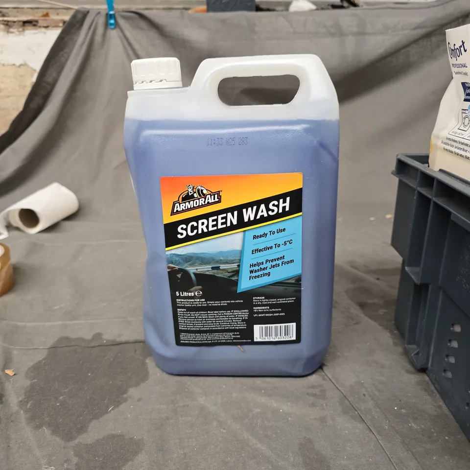 BOX OF 5 ASSORTED LIQUIDS TO INCLUDE: SCREEN WASH