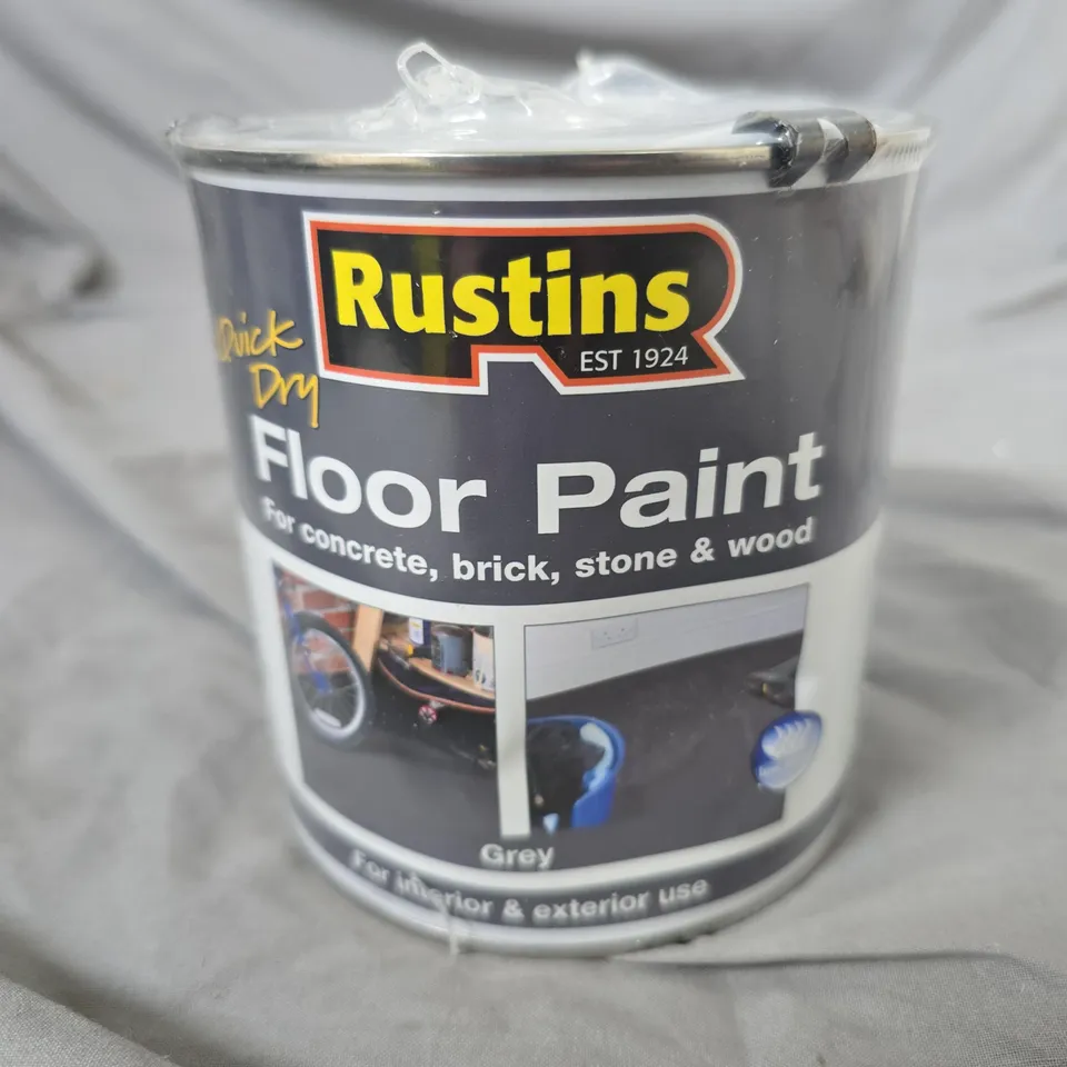 RUSTINS FLOOR PAINT – GREY, 1 LITRE 