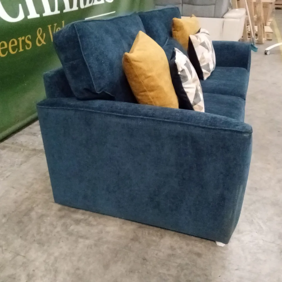 KALUNA FABRIC 2 SEATER SOFA - NAVY RRP £1249