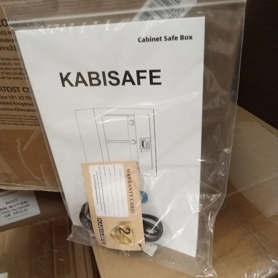 PALLET OF ASSORTED HOUSEHOLD GOODS & PRODUCTS TO INCLUDE; CABINET SAFE BOXES, BOXED FURNITURE ETC 