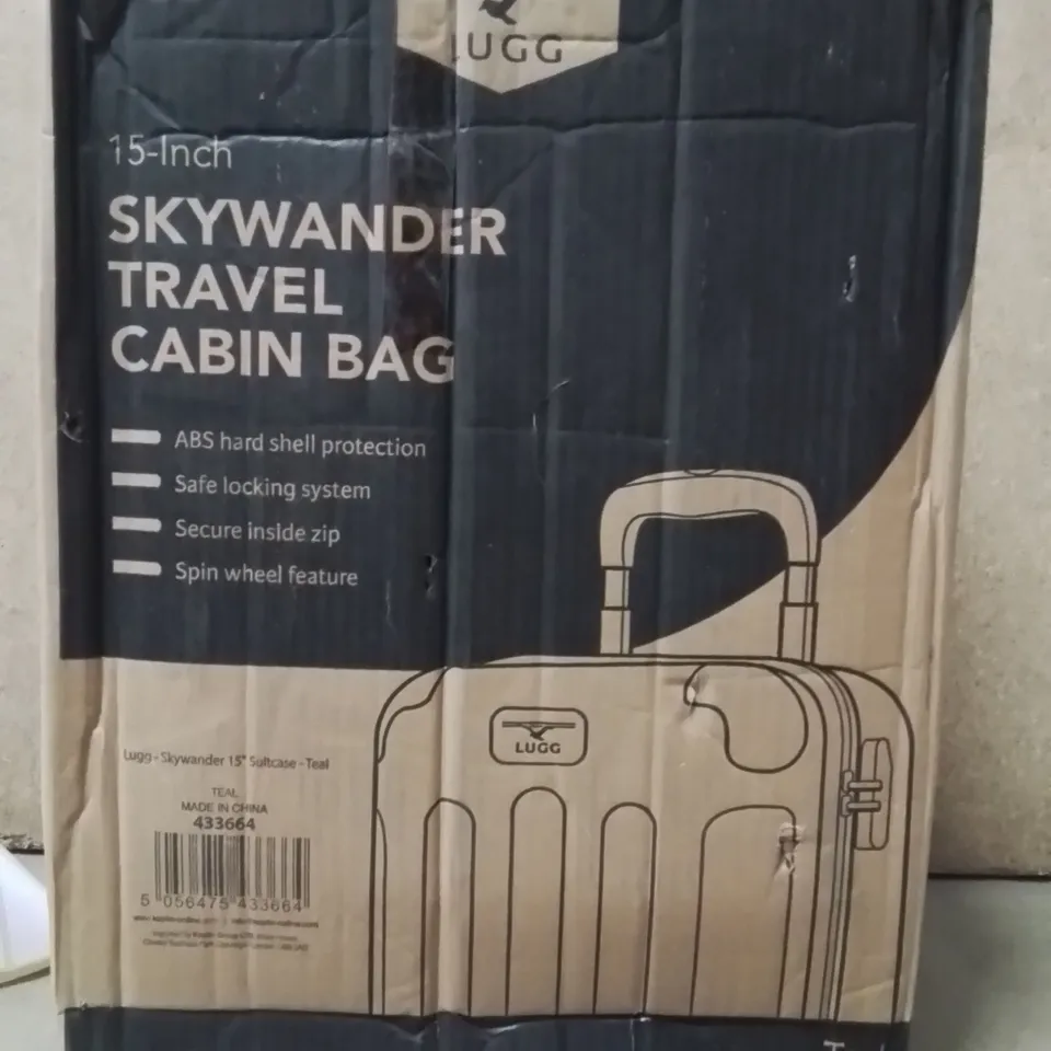 BOXED LUGG 15" SKYWANDER TRAVEL CABIN BAG TEAL