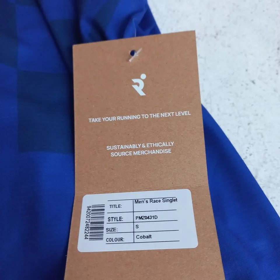MEN'S RACE SINGLET – SIZE S, COLOUR COBALT (RUNNA BY STRAVA)