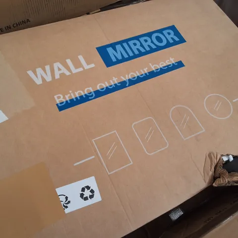 BOXED WALL MIRROR - GOLD
