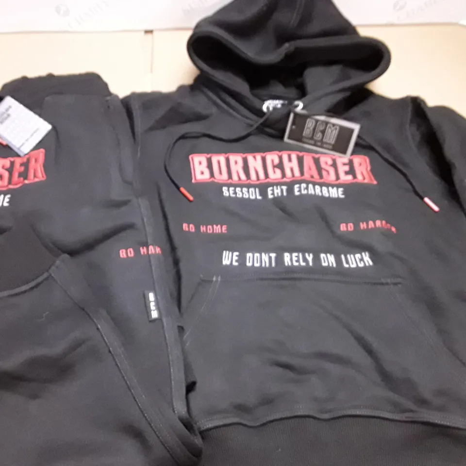BCM HOODED TRACKSUIT IN BLACK - S