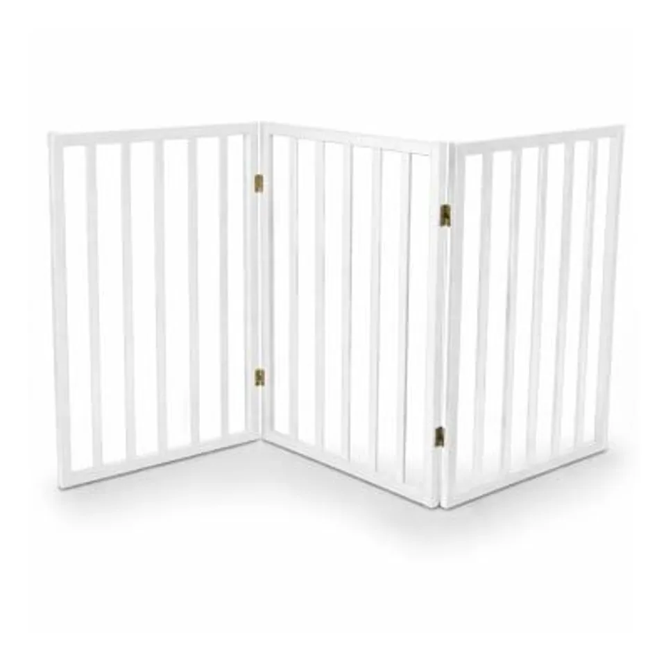 OYPLA DOG SAFETY FOLDING WOODEN PET GATE PORTABLE INDOOR BARRIER