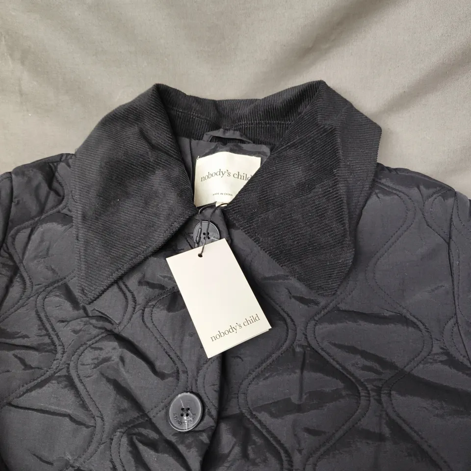 NOBODY'S CHILD QUILTED JACKET – BLACK, UK S