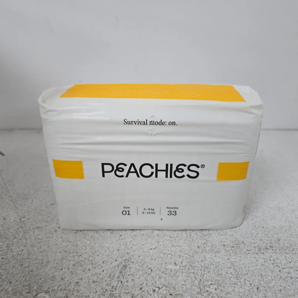 PEACHIES BABY NAPPIES SIZE 01 (4–6 KG) – 33 NAPPIES
