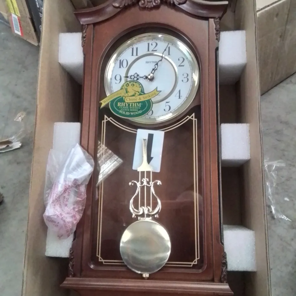 BOXED EMANUELA SOLID AND MANUFACTURED WOODEN WALL CLOCK