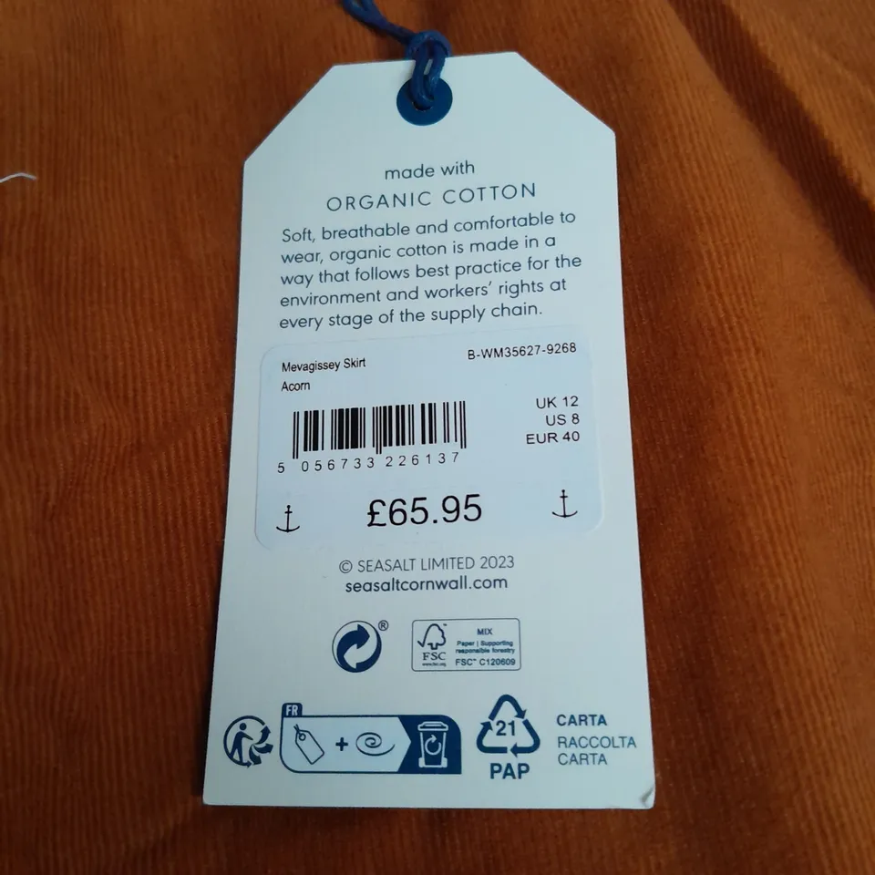 SEASALT CORNWALL MEVAGISSEY SKIRT SIZE 12