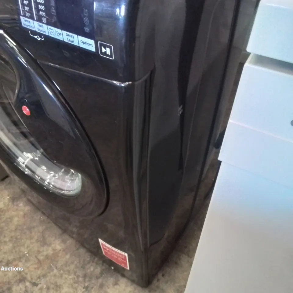 HOOVER H-WASH 300 AH3W 4102DBBE 10KG 1400 SPIN WASHING MACHINE, ANDROID APP ENABLED, 14 PROGAMMES, BLACK [ENERGY CLASS E]