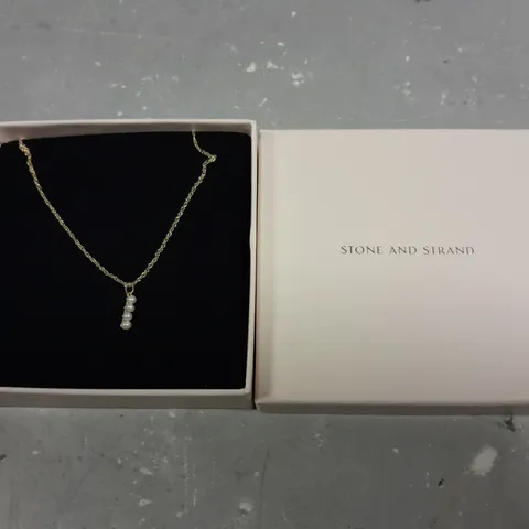 STONE AND STRAND NECKLACE - S10K STAMP