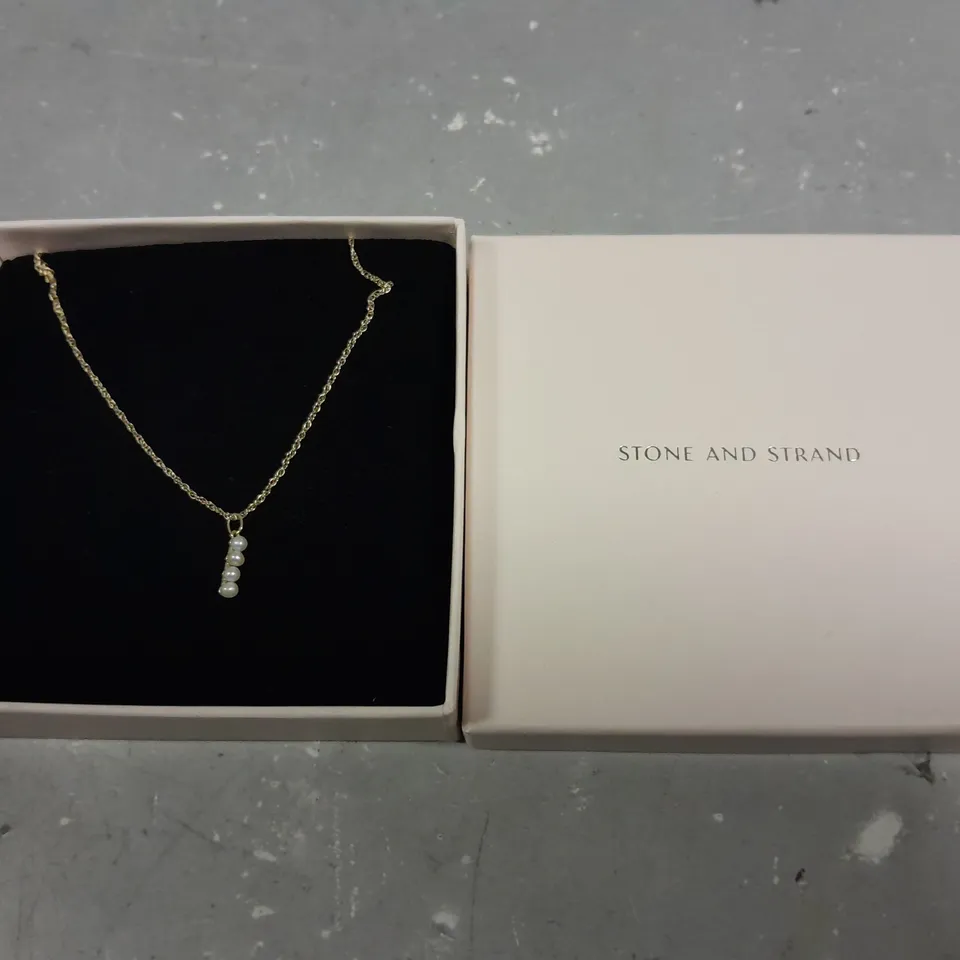 STONE AND STRAND NECKLACE - S10K STAMP
