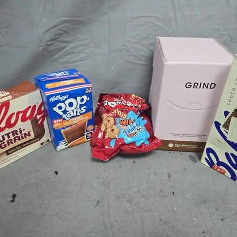 APPROXIMATELY 10 ASSORTED FOOD ITEMS TO INCLUDE - M&M'S , JAMMY DODGES , POP TARTS - COLLECTION ONLY ,