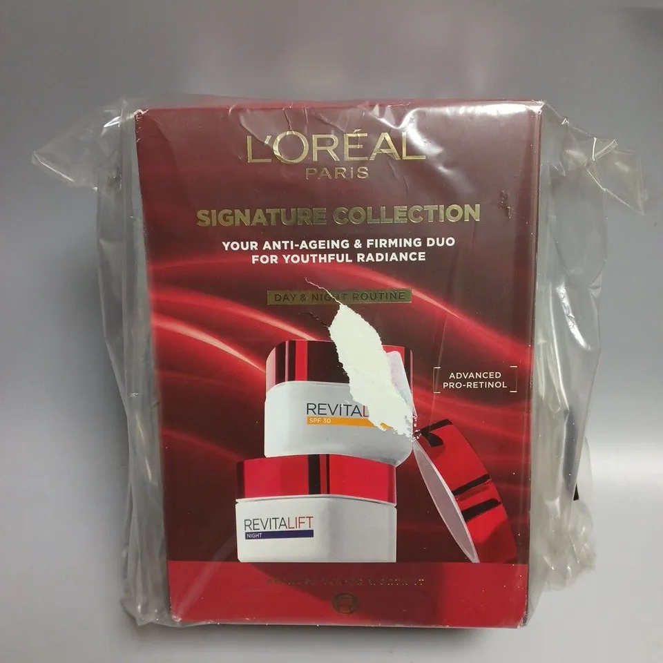 BOXED SET OF TWO L'OREAL PARIS SIGNATURE COLLECTION DAY AND NIGHT ROUTINE