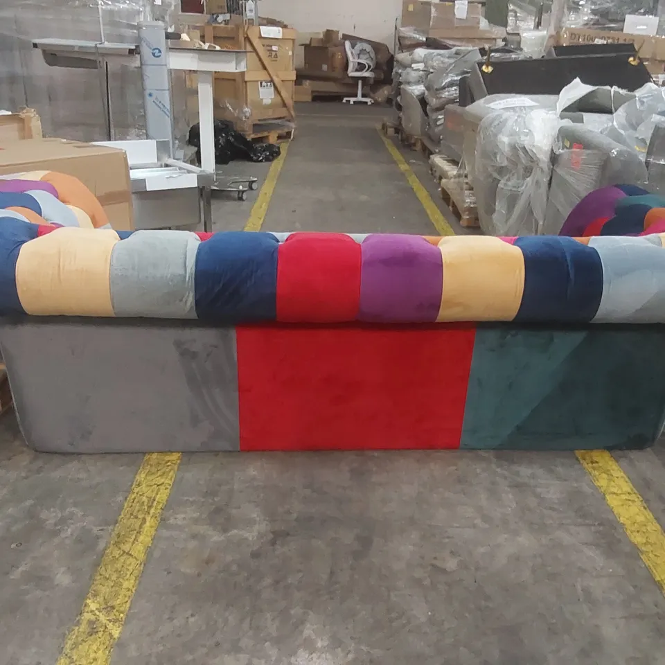 QUALITY DESIGNER CAMAURY VELVET PATCHWORK SOFA