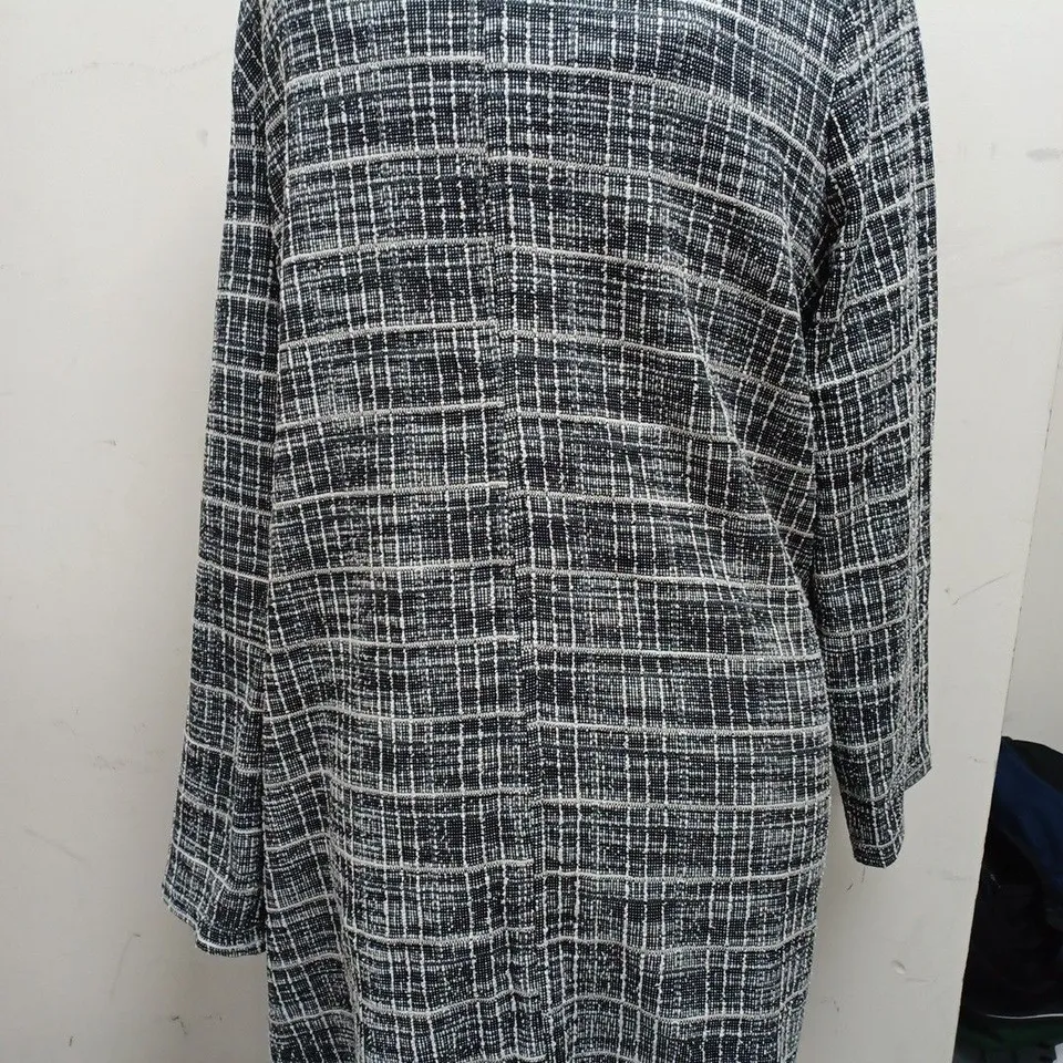 ZARA CHECKERED BLAZER IN BLACK & WHITE - SIZE LARGE 