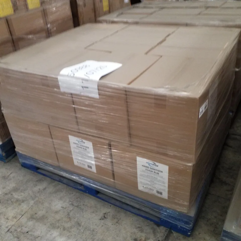 PALLET CONTAINING APPROXIMATELY 80 BOTTLES OF STRONGHOLD ALCOHOL HAND SANITISER 5LTR